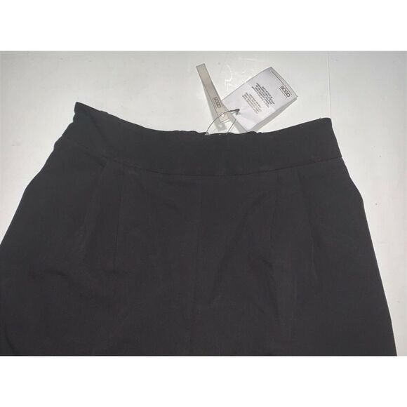 NEW ASOS Black Pleated Slacks Side Zip Dress Pants Women UK 12 12L US 8 8L NWT - Picture 2 of 8